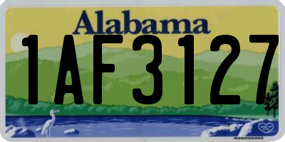 AL license plate 1AF3127