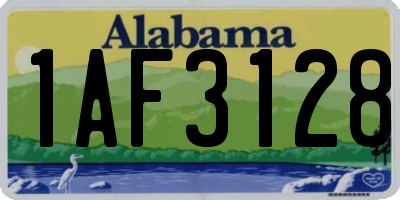 AL license plate 1AF3128