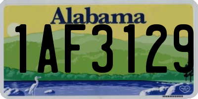 AL license plate 1AF3129