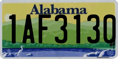 AL license plate 1AF3130