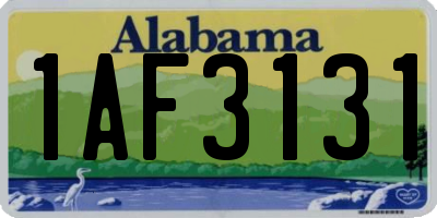 AL license plate 1AF3131