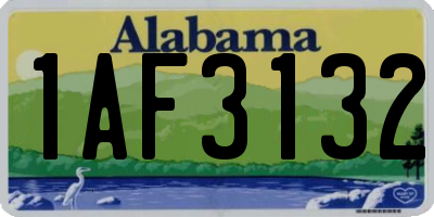 AL license plate 1AF3132