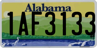 AL license plate 1AF3133