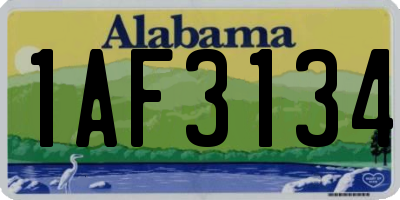AL license plate 1AF3134