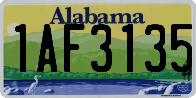 AL license plate 1AF3135