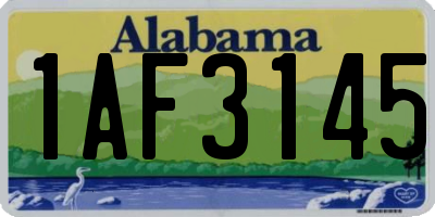 AL license plate 1AF3145