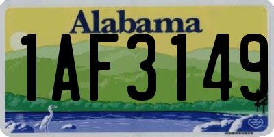 AL license plate 1AF3149