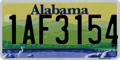 AL license plate 1AF3154