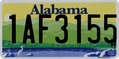 AL license plate 1AF3155