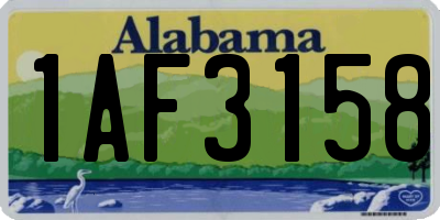 AL license plate 1AF3158
