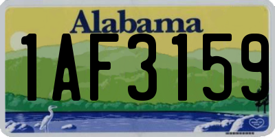 AL license plate 1AF3159