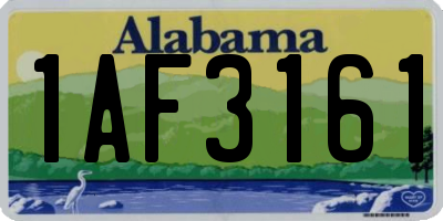 AL license plate 1AF3161