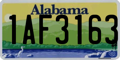 AL license plate 1AF3163