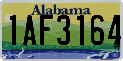 AL license plate 1AF3164