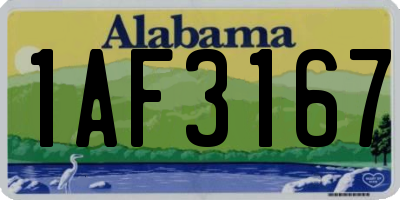 AL license plate 1AF3167