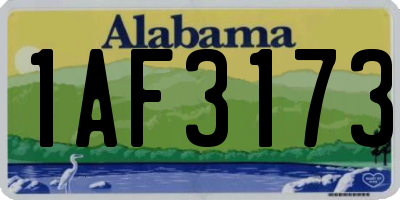 AL license plate 1AF3173