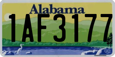 AL license plate 1AF3177