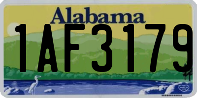 AL license plate 1AF3179