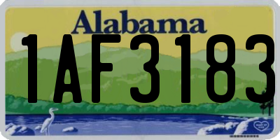 AL license plate 1AF3183