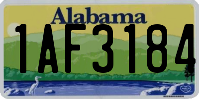 AL license plate 1AF3184