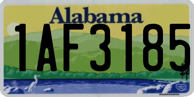 AL license plate 1AF3185