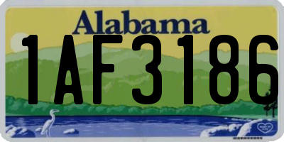 AL license plate 1AF3186