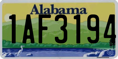 AL license plate 1AF3194