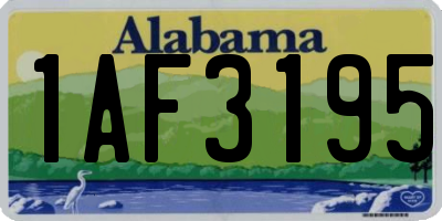 AL license plate 1AF3195