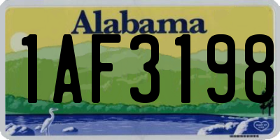 AL license plate 1AF3198