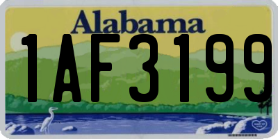 AL license plate 1AF3199