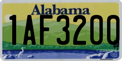 AL license plate 1AF3200