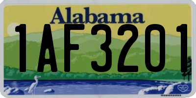 AL license plate 1AF3201