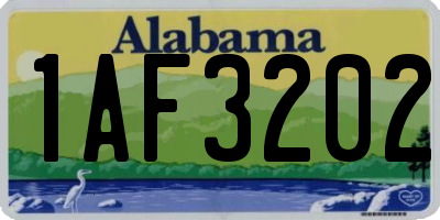 AL license plate 1AF3202