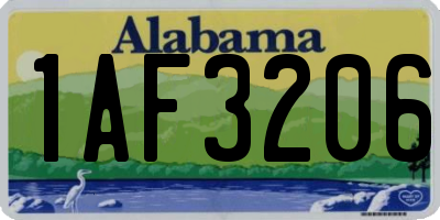 AL license plate 1AF3206