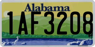 AL license plate 1AF3208