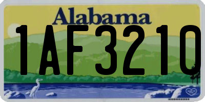 AL license plate 1AF3210