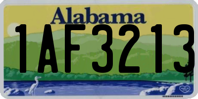 AL license plate 1AF3213