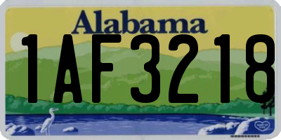 AL license plate 1AF3218