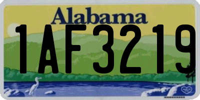 AL license plate 1AF3219