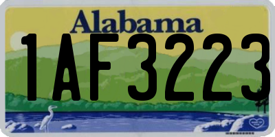 AL license plate 1AF3223