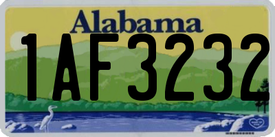 AL license plate 1AF3232