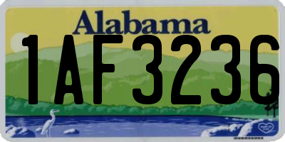 AL license plate 1AF3236