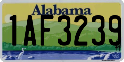 AL license plate 1AF3239