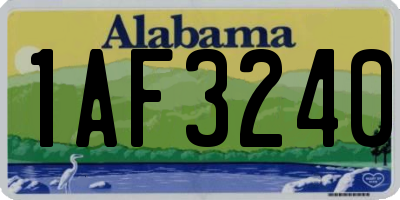 AL license plate 1AF3240