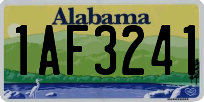 AL license plate 1AF3241