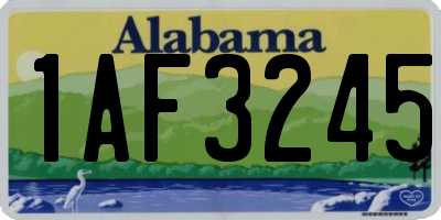 AL license plate 1AF3245