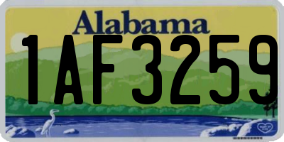 AL license plate 1AF3259