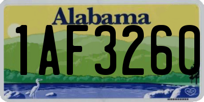 AL license plate 1AF3260
