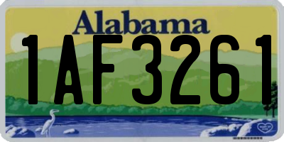 AL license plate 1AF3261