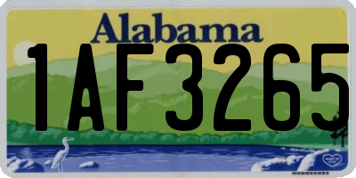 AL license plate 1AF3265